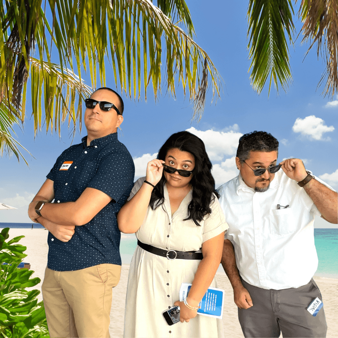 An example of the green screen effect.